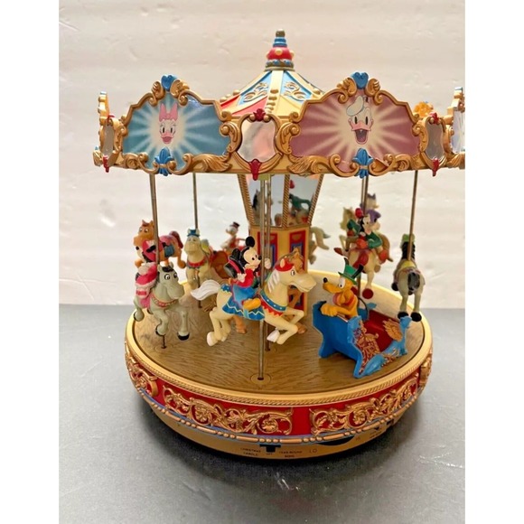 Mr. Christmas Disney A Mickey Holiday Go Round Carousel 30 Songs WORKS!!! A+ - Picture 1 of 9